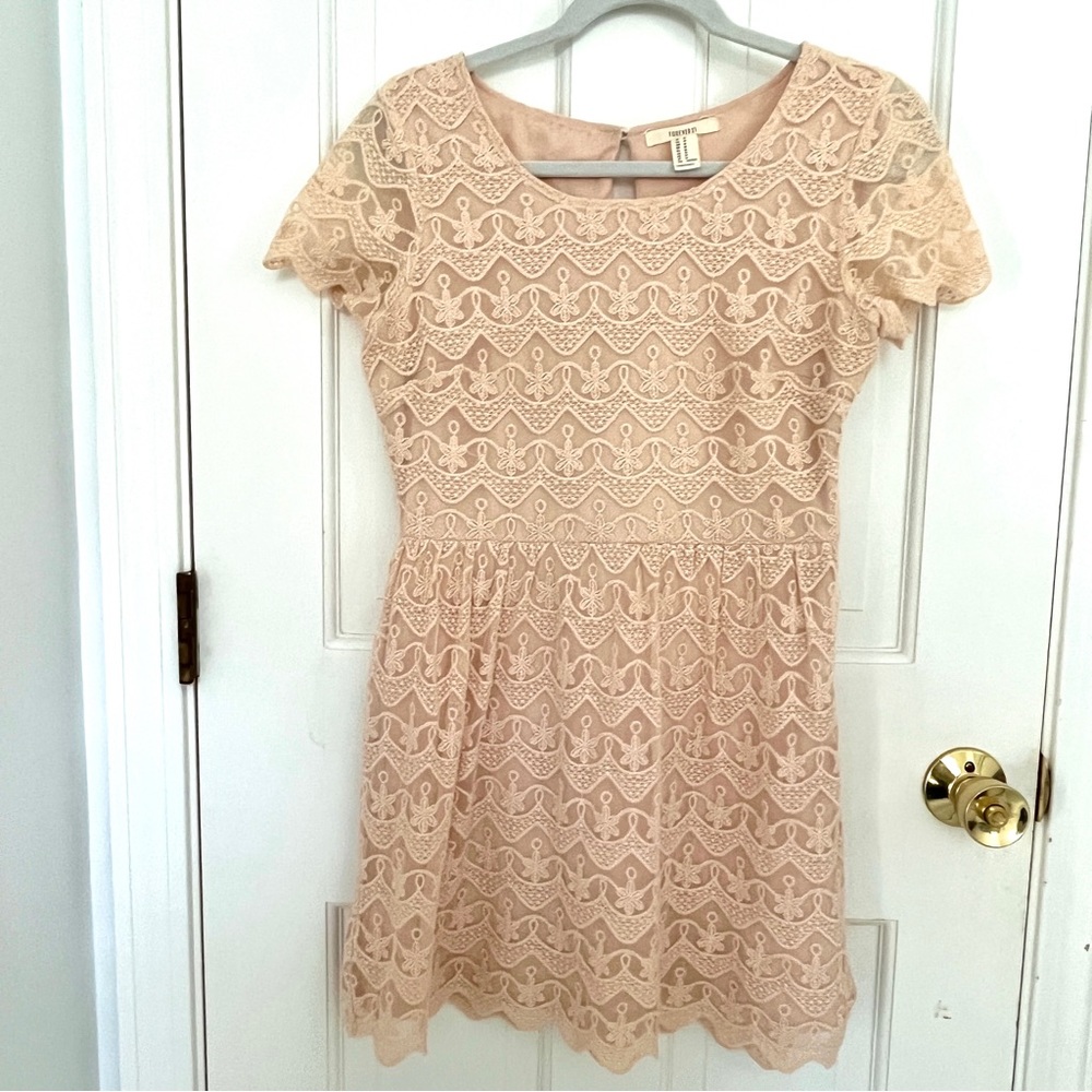light pink lace dress